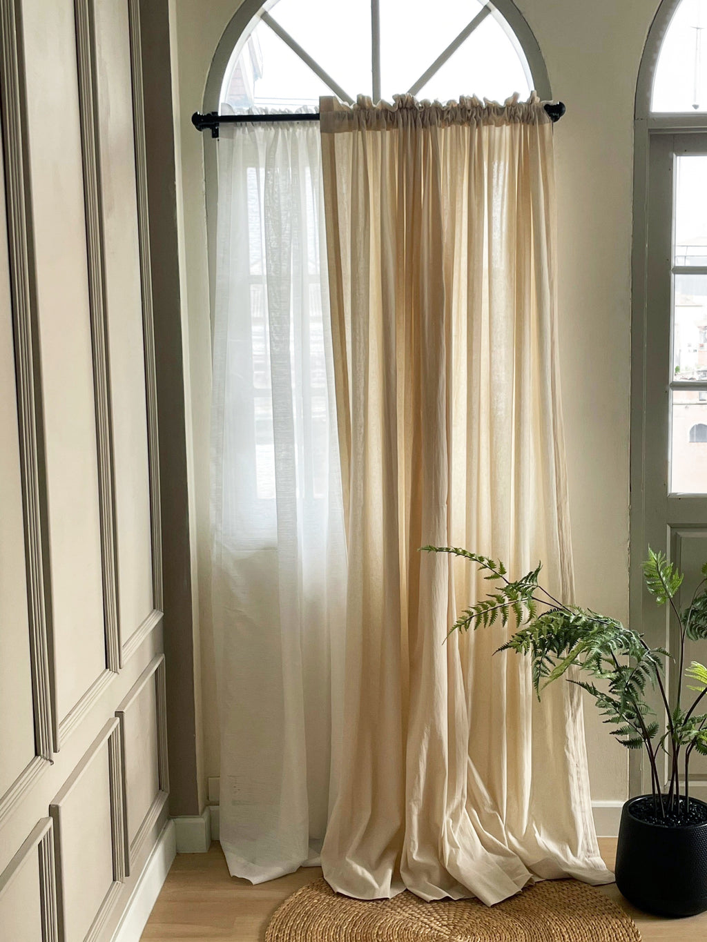 Cafe Style Curtain - Plain cotton