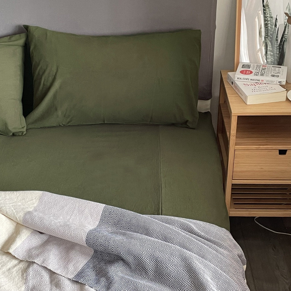 ผ้าปูที่นอนรัดมุม Plain Cotton image 4