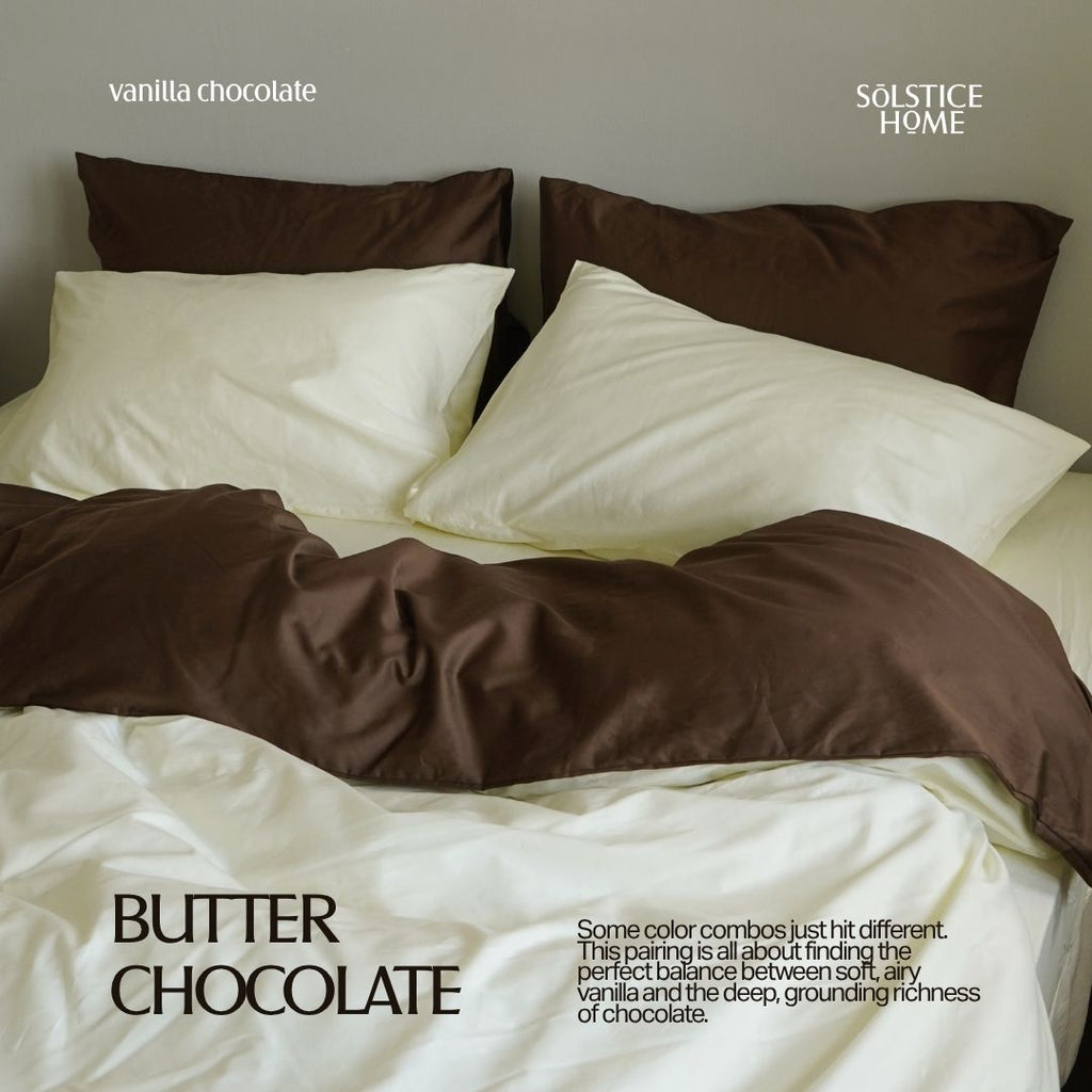 Vanilla + Chocolate Bedding Set - Silky Cotton