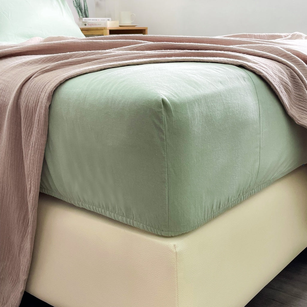 ผ้าปูที่นอนรัดมุม Plain Cotton image 2