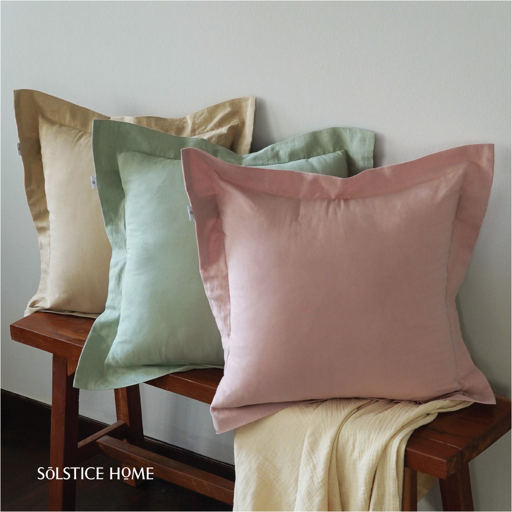 ปลอกหมอนอิง มีปีก ผ้า Plain Cotton image 6