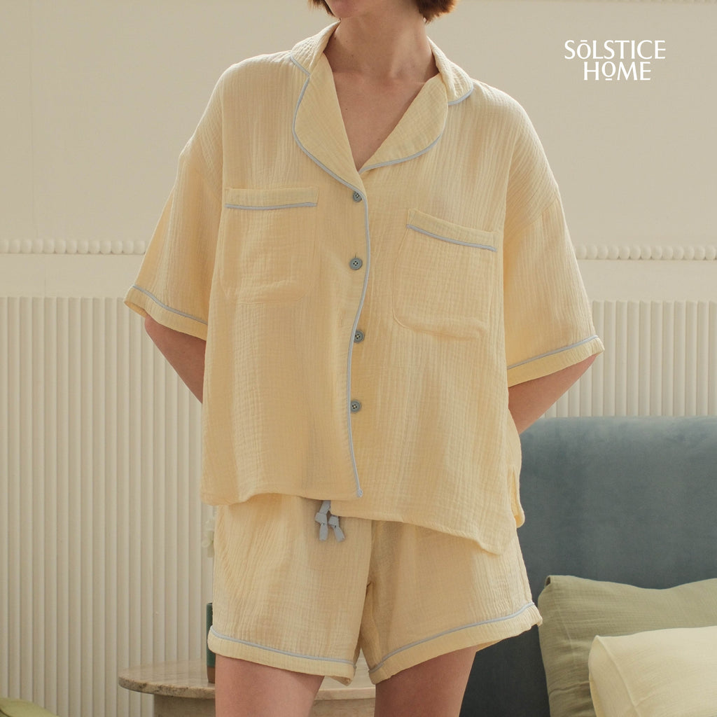 Short sleeve Women Cloud Cotton pajamas 