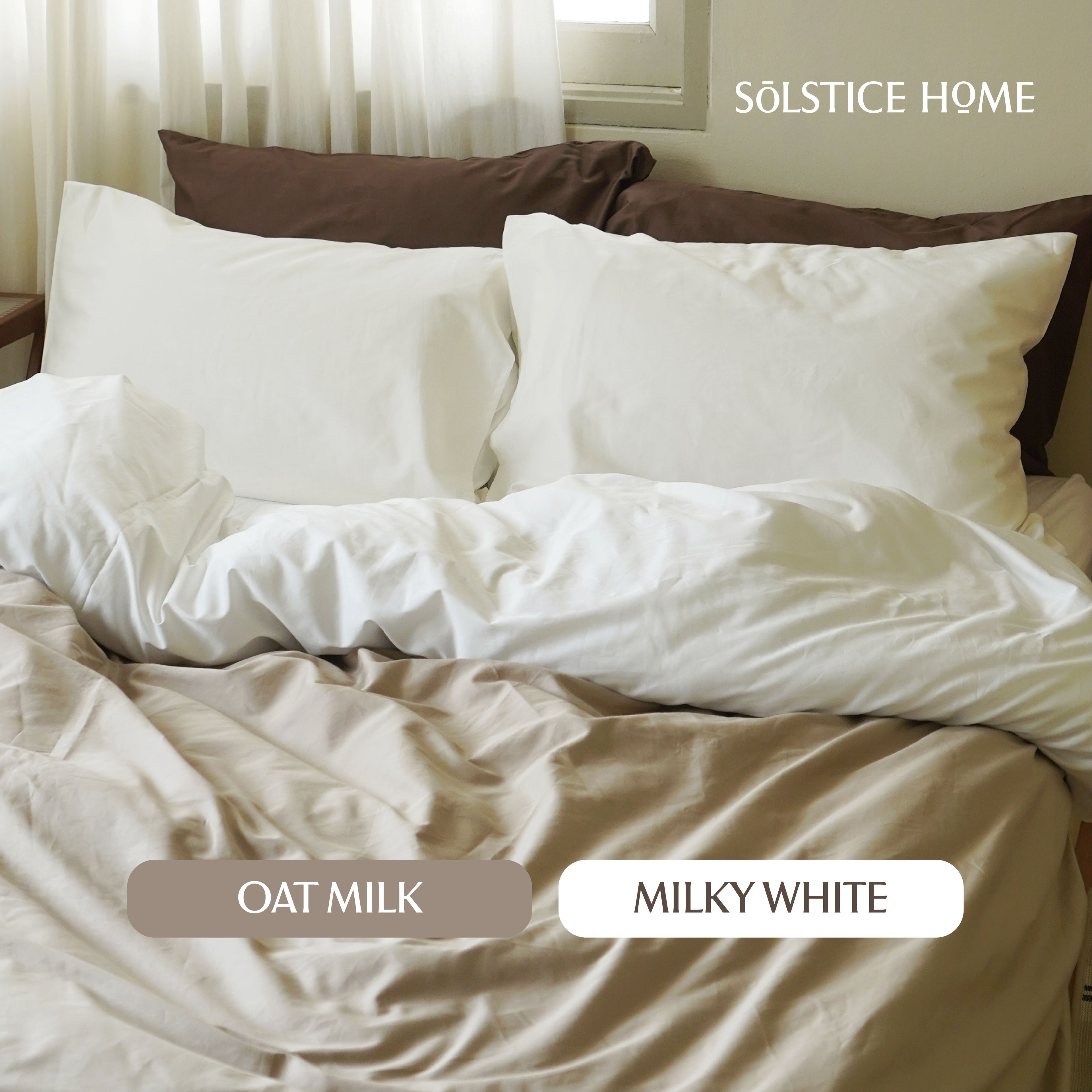 ชุดผ้าปูที่นอน Silky Cotton ทูโทน