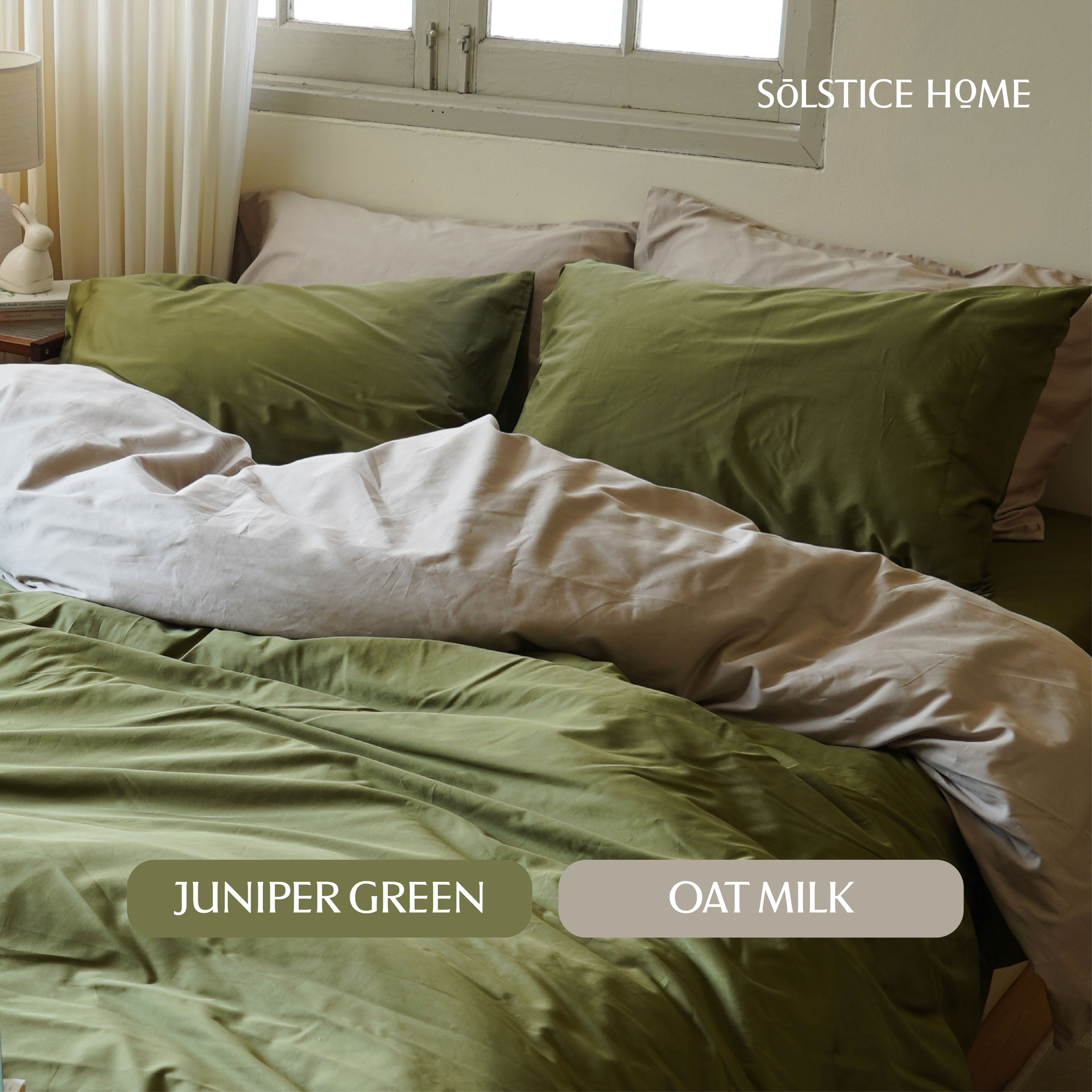 ชุดผ้าปูที่นอน Silky Cotton ทูโทน