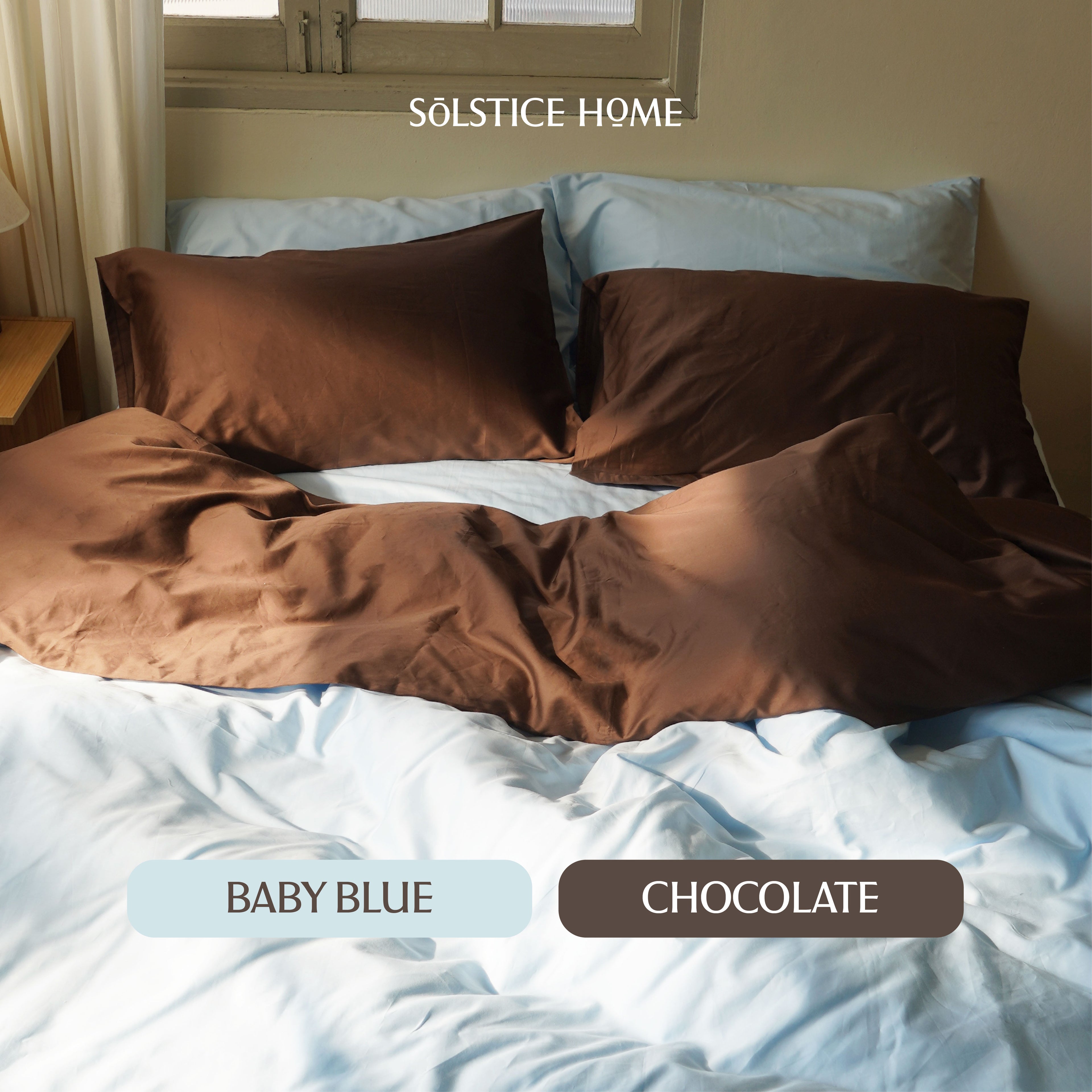 ชุดผ้าปูที่นอน Silky Cotton ทูโทน