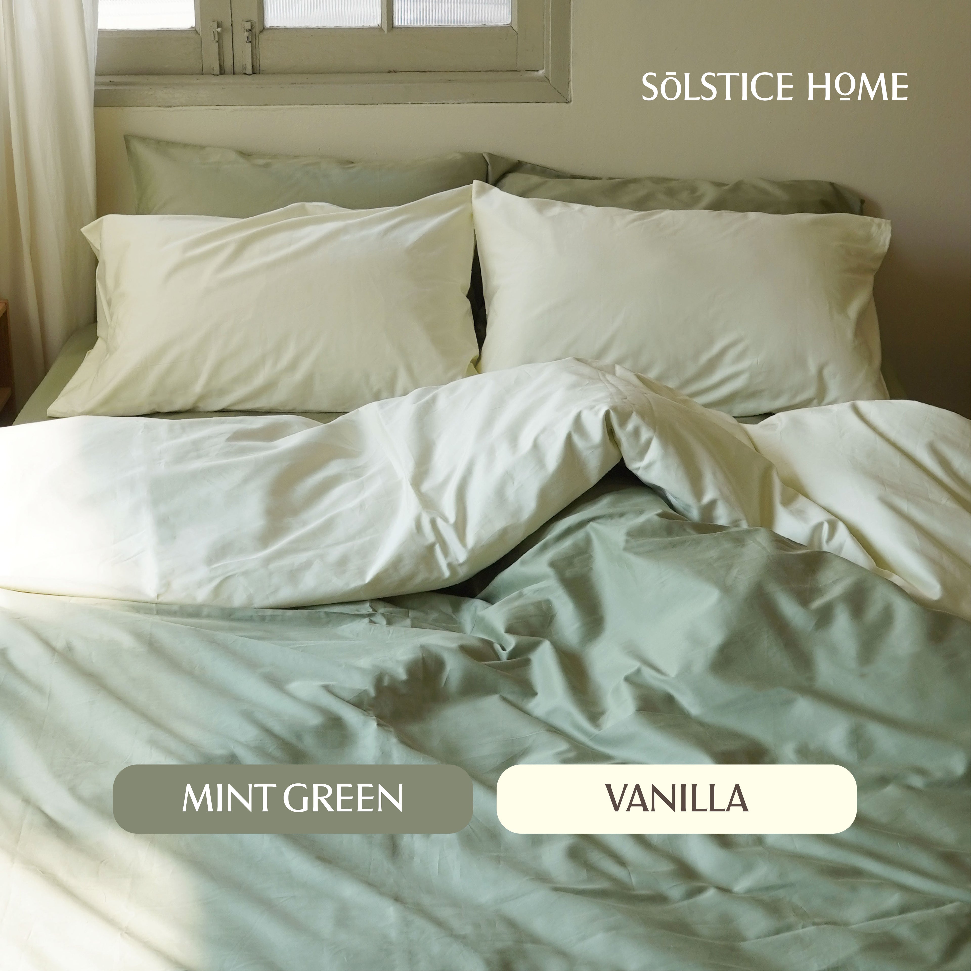 ชุดผ้าปูที่นอน Silky Cotton ทูโทน