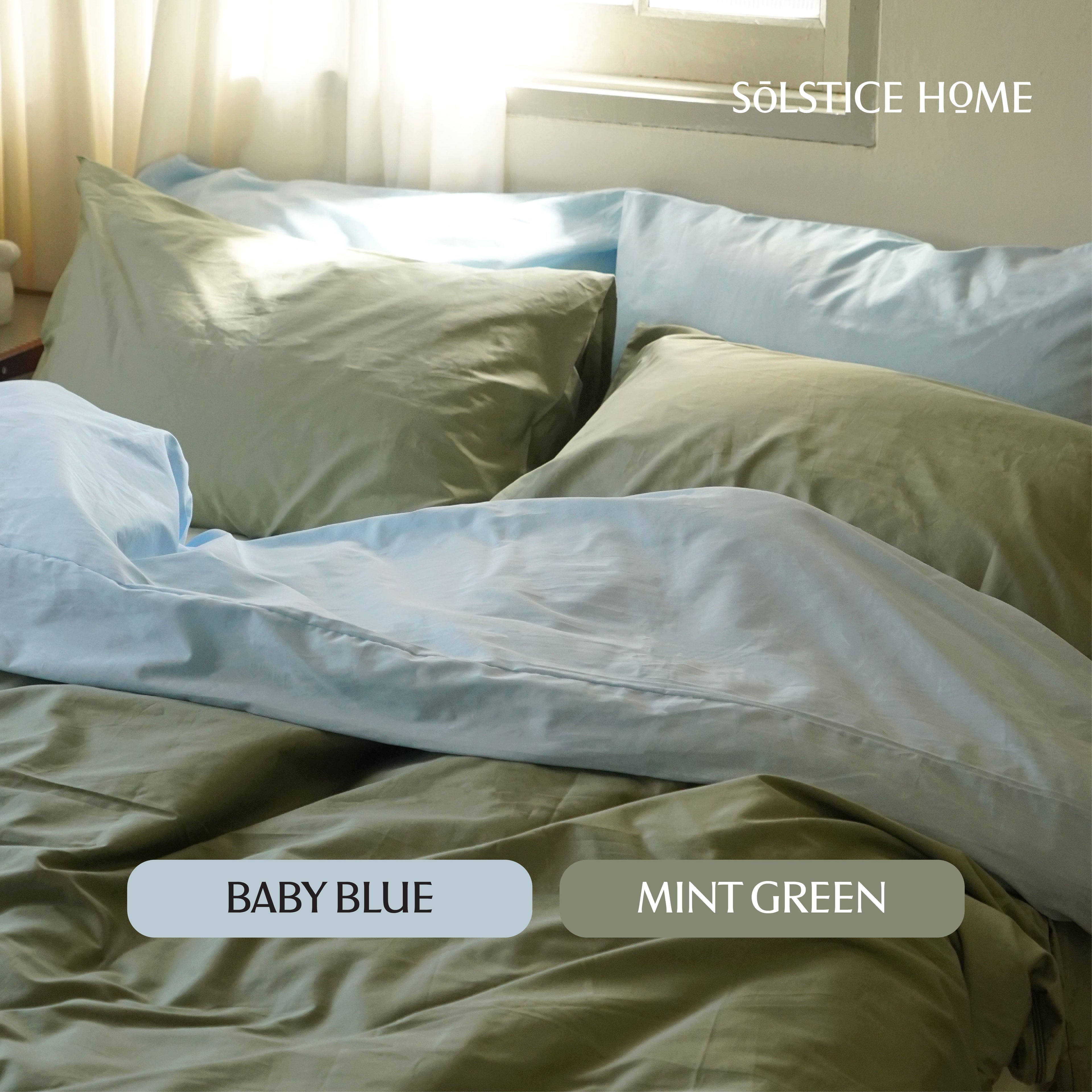 ชุดผ้าปูที่นอน Silky Cotton ทูโทน