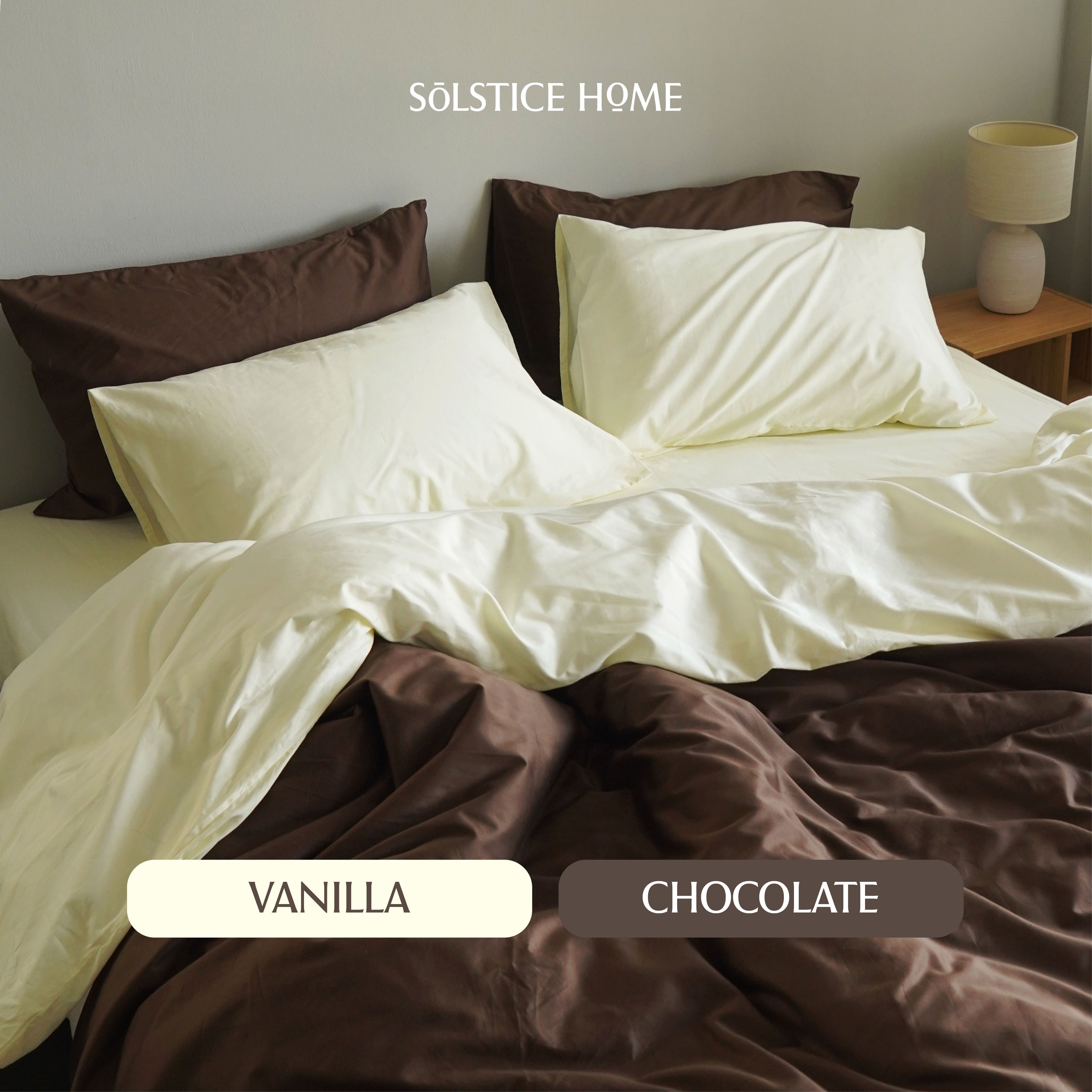 ชุดผ้าปูที่นอน Silky Cotton ทูโทน