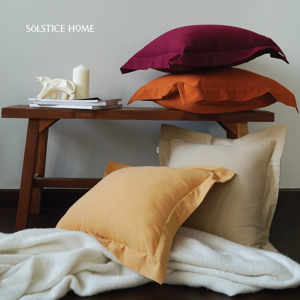 ปลอกหมอนอิง มีปีก ผ้า Plain Cotton image 10