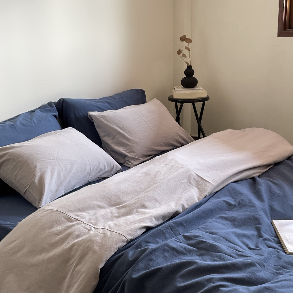 ชุดเครื่องนอน สีทูโทน Plain Cotton image 5