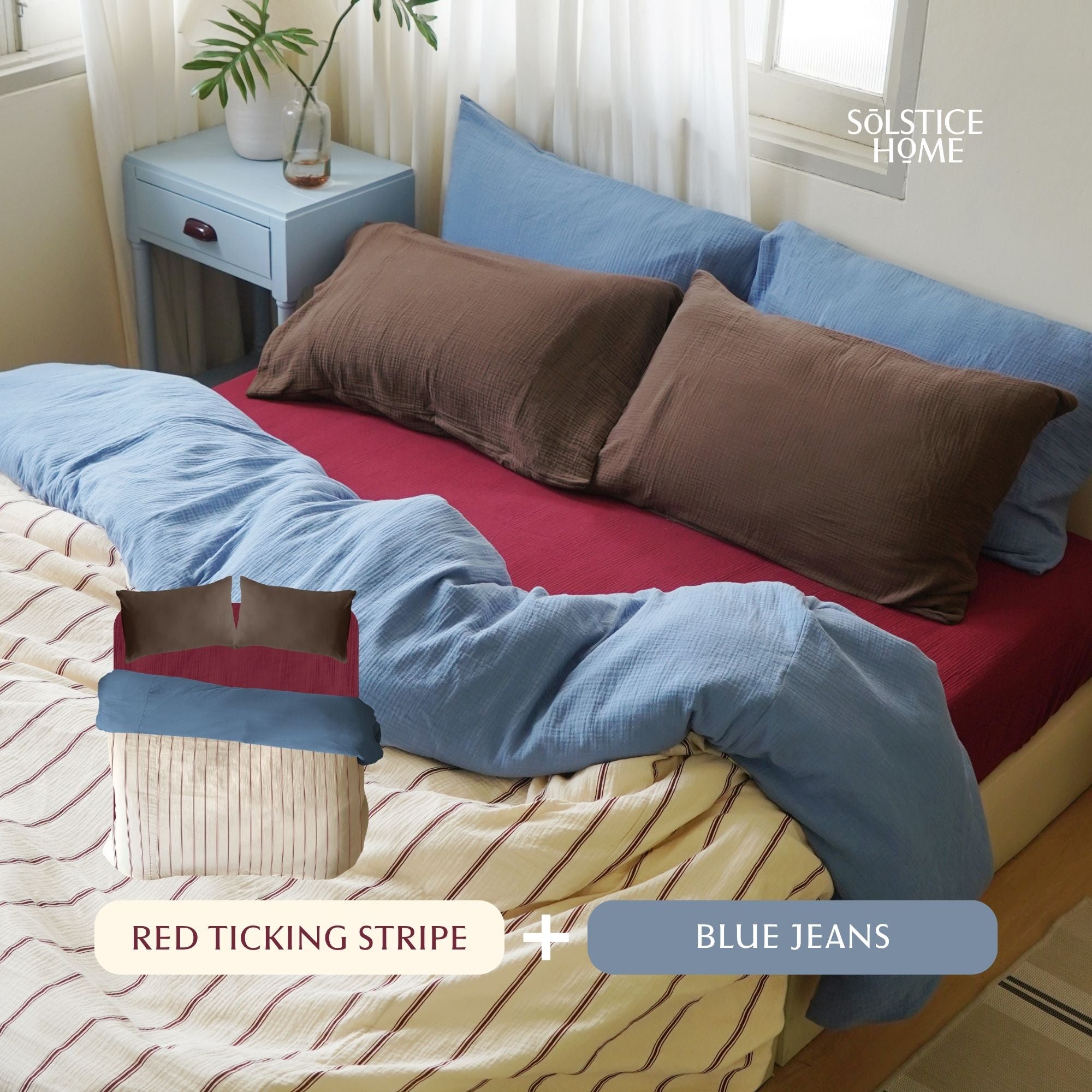 ชุดผ้าปูที่นอน Cloud Cotton Ticking Stripe